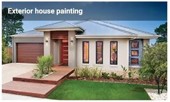 Modern house with a landscaped entrance and freshly painted exterior.